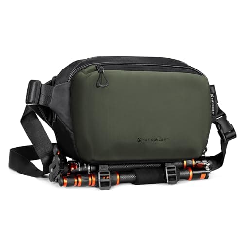 K&F Concept Borsa a Tracolla per Fotocamera, impermeabile Borsa per Fotocamera a Spalla Singola Zaino Fotografico Piccolo Casual Borsa Fotocamera Compatibile con macchina fotografica SLR DSLR