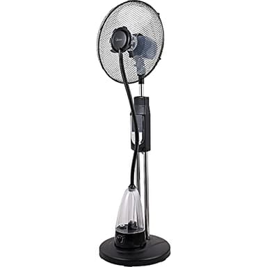 Ardes AR5M39 Ventilatore a Piantana Silenzioso HUMY con Umidificatore a Ultrasuoni - Ventilatore a Piantana con Telecomando per Timer e Oscillazione Laterale, 3 Velocità, lama ø 40 cm