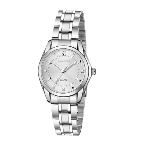 aswan watch Orologio Analogico al Quarzo Donna con Cinturino in Acciaio Inossidabile,Orologio da Donna Classico ed Elegante con Quadrante Decorato con Diamanti,Lancette Luminescenti,Cassa da 29.5MM