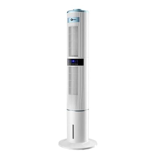 Diloc Raffrescatore d'aria ad acqua a Torre senza unità esterna D.overfresh portatile Raffreddatore Ventilatore Umidificatore Evaporativo con telecomando senza tubo da 5 Litri Timer 24h Potenza 65w