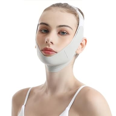 ZKGYUS Doppio Mento Maschera Viso,Maschere Riutilizzabili a V,per il viso Per Facciale a forma di V per viso rassodante