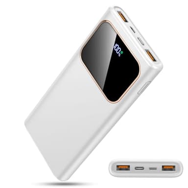 Power Bank 10000mAh, 22.5W Ricarica Rapida Powerbank per iPhone 16/15/14/13/12/11 Samsung Xiaomi Huawei etc, Cellulare Caricatore Portatile con USB-C Ingressi e Uscite Compatibile con Android iOS 2024