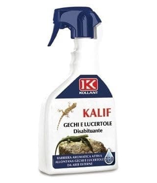 Briconess.com Repellente disabituante Spray 750 ml Contro gechi e lucertole Kollant Kalif