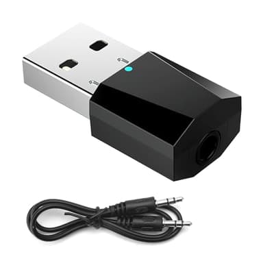 Adattatore Bluetooth ricevitore Bluetooth portatile USB 5.1 con cavo audio da 3,5 mm ricevitore audio con uscita AUX/USB ricevitore per impianto stereo auto TV