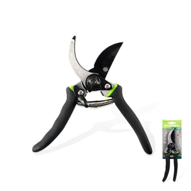 Forbici Cesoia Tagliarami 200mm con Molla, Forbici Potatura e Vendemmia Giardino Professionale, Potatrici da Orto, Attrezzi per Bonsai, Apertura Max 22mm, Nero