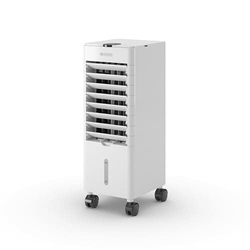 Olimpia Splendid, Peler 4T Raffrescatore Evaporativo, 4 Litri, Purificatore d'Aria, Raffrescamento, Ventilazione, Touchscreen Display, Facilità di Trasporto