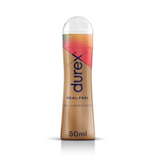 Durex Real Feel, Lubrificante Sessuale Intimo, Gel Lubrificante Adatto per Rapporti Intimi e Sesso Anale, 50 ml