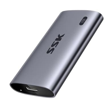 SSK SSD Portatile da 1TB, Unità a Stato Solido Esterne Fino a 2000MB/s, Disco Rigido Esterno SSD USB 3.2 Gen2X2 NVMe, Consumo energetico Ultra Basso per iPhone 15/Macbook/Pro/Telefono OTG