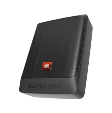 JBL BassPro NANO Subwoofer Attivo Auto Sotto il Sedile Ultracompatto 6" x 8" - Cassa JBL Subwoofer Auto Amplificato Sottosedile da 200 Watt