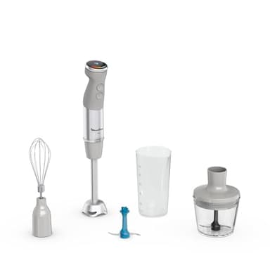 Moulinex Quickchef+, Frullatore a Immersione, Tecnologia con Lame Powelix, Potenza 1000W, Frullatore con Miscelazione Rapida e Modalità Silenziosa, Lavabile in Lavastoviglie, DD67EB