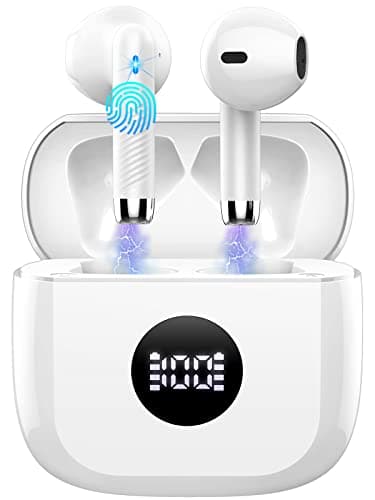 Cuffie Bluetooth Auricolari Bluetooth 5.4, Cuffie Wireless con 4 ENC Cancellazione Rumore Mic, Cuffie in Ear 40 Ore di Riproduzione, Cuffie Senza Filo HiFi Stereo IP7 Impermeabili per iOS & Android
