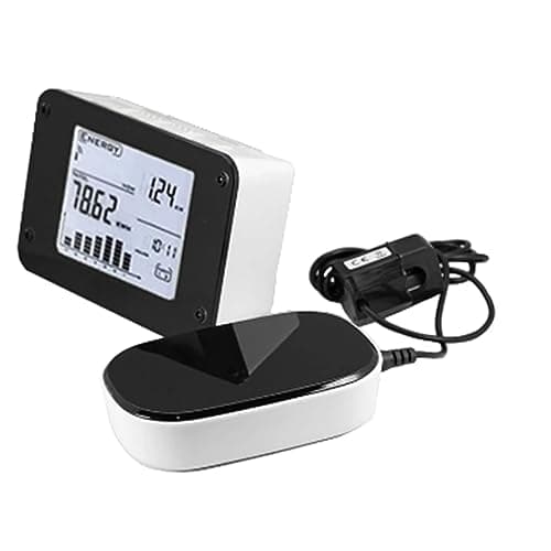 Socueny Monitor di elettricità senza per monitorare il consumo energetico in tempo reale per un misuratore monofase o trifase durevole bianco + nero