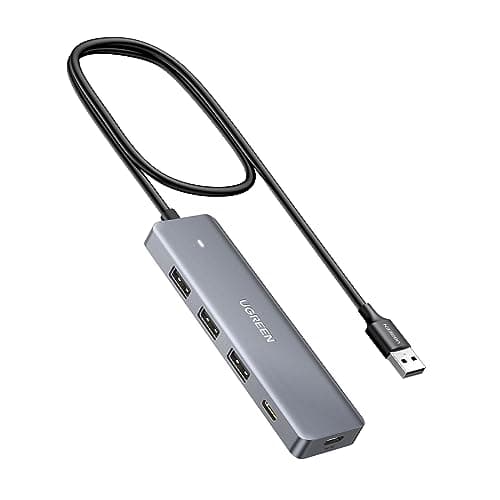 UGREEN Hub USB 3.0 5Gbps Adattatore Sdoppiatore Multipresa per PC, iMac, Mac Mini, XPS 15, PS5 Compatibile con Disco Rigido, Mouse, Tastiera, Chiavetta, Stampante, 60CM