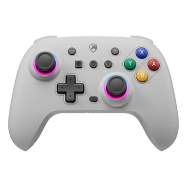 ECHTPower Controller per Switch con Design retrò, Switch Controller Wireless con RGB Hall Joystick, Giroscopio, Turbo, Doppia Vibrazione, Funzione Macro, PRO Controller per Switch/PC/Android/iOS