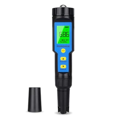 Homcoice PH Meter 4 in 1 con TDS EC Temperatura Misuratore pH IP67 impermeabile Tester pH Piscina 0,01 alta precisione Tester Acqua digitale con funzione ATC