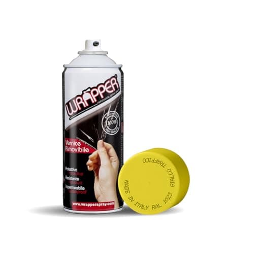 WRAPPER WR1023 Pellicola Spray Removibile Wrapper 400ml, Giallo Traffico RAL 1023