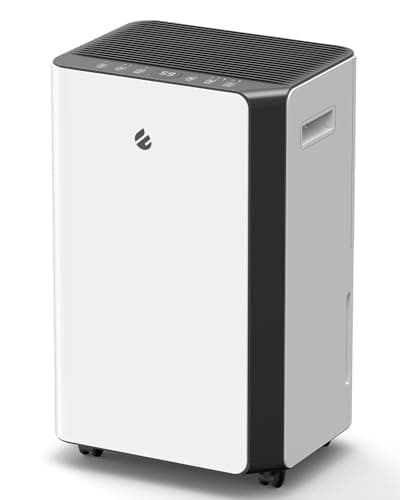 Deumidificatore Casa Muffa 20L/Giorno, Per Ambienti di Circa 60 m² – 41 dB, Con Tubo di Scarico, Filtro Rimovibile, Timer 24h, Serbatoio Acqua da 4.5L, Per Cantina, Soggiorno, Camera da Letto,Bagno