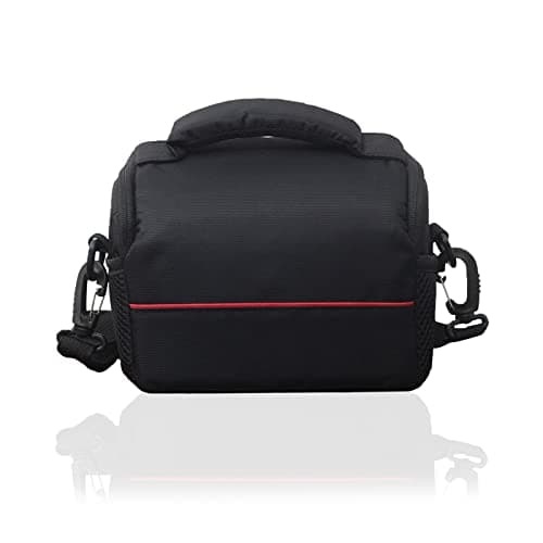 HIUOUIH Borsa Fotocamera Slr 26 x 19 x 14 cm Borsa Fotografica Reflex Borsa Videocamera Impermeabile Antiurto Compatta con Tracolla Regolabile per DSLR Camera, Nero