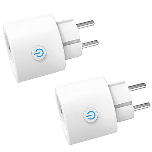 Presa Intelligente Wifi 16A Smart Plug (Type F), Monitoraggio energetico, Protezione Sovraccarico, Timer e Regolazione del Programma, Compatibile con Alexa & Google Home, 2 Pezzi