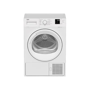 Beko - DRXS722W - Asciugatrice Slim 7kg, Classe A++, linea estetica Basic, Display Digit, oblò bianco con manopola bianca, Partenza ritardata 0-24h, Dimensioni AxLxP: 84,7x59,7x50,8cm