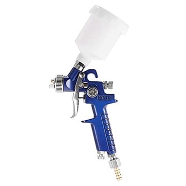 Pistola spray per vernice HVLP da 0.8 mm ugelli con Contenitore 120 ml, Aerografo Alimentazione a Gravità Professionale