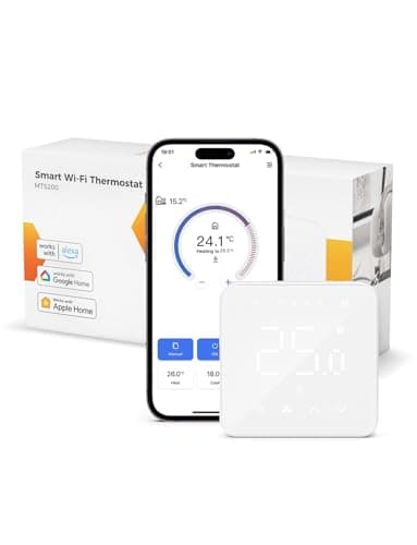 Refoss Termostato WiFi intelligente, Termostato Caldaia, Crono Termostato digita, Termostato da Parete, Compatibile con Apple HomeKit, Alexa e Google Assistant, 3A, 2,4GHz