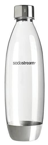 sodastream Flacone di plastica con Elementi in Acciaio Inox, Lavabile in lavastoviglie, 1 l, Argento, 26 cm Hoch