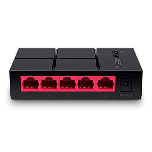 TP-Link Mercusys MS105G Switch Ethernet 5 Porte Gigabit, Sdoppiatore Ethernet, Switch Gigabit per la Casa e l'Ufficio, Plug e Play, Montaggio Desktop, Contenitore di Plastica