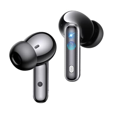 Cuffie Bluetooth, Auricolari Bluetooth 5.4 Stereo HiFi Senza Fili Cuffitte con 4 HD Mics, 36 Ore di Riproduzione e LED Display, ENC Cancellazione Del Rumore Auricolari, IP7 Impermeabili, Nero (2025)