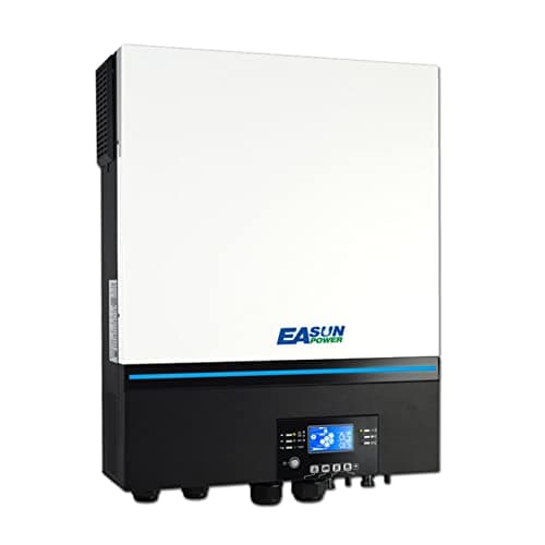 POWLAND Inverter ibrido da 11KW 48V, 2 MPPT, inverter indipendente dalla rete, funziona senza batteria, 150A Corrente di carica, Supporto parallelo, Doppia uscita 230v AC, FV 90-450Vdc, WiFi integrato