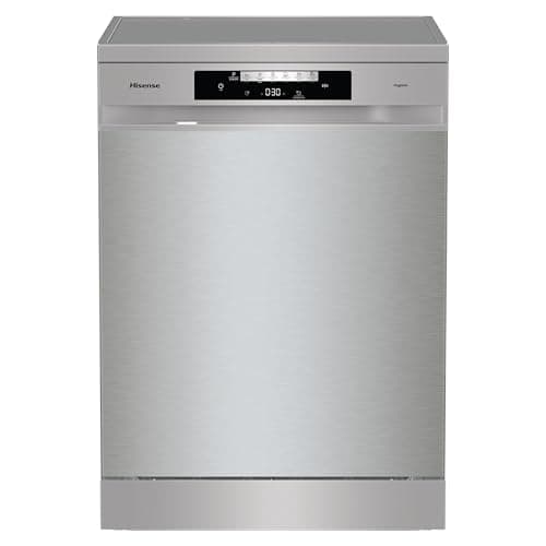 Hisense HS643D90X - Colore Inox, Classe D, 16 coperti, terzo cesto, 46dB, 6 programmi, partenza ritardata, total dry, motore asincrono, total AcquaStop, 11L