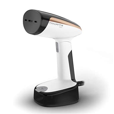 Rowenta DR3030 Access Steam Pocket Stiratore Verticale, Pronto in 15 Sec, Ferro a Stiro Compatto e Leggero, Uccide Batteri, Rimuove Gli Allergeni, 1300 W, Acciaio Inossidabile, Nero