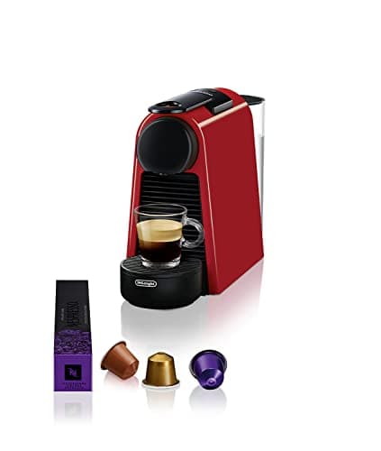 Nespresso Essenza Mini EN85.R, Macchina da caffè di De'Longhi, Sistema Capsule Nespresso, Serbatoio acqua 0.6L, Ruby Red