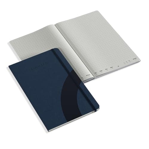 Dabliu Note Bloc-notes A4 smart, Eco-Pelle, Blu, indispensabile per attivare tutte le funzioni digitali Pen +!