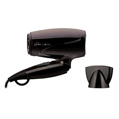 Gama Italy Professional Phon Eolic Mini, Asciugacapelli da viaggio, manico pieghevole, nero