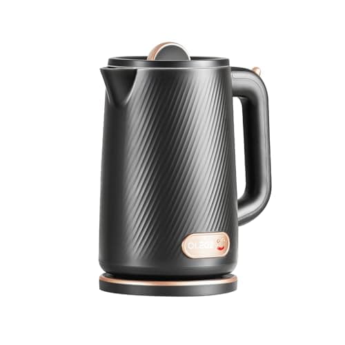 OLEGA Bollitore elettrico – 1500 W a riscaldamento rapido, bollitore elettrico senza BPA, in acciaio inox 304, con spegnimento automatico e protezione contro l'essiccazione, perfetto per la famiglia