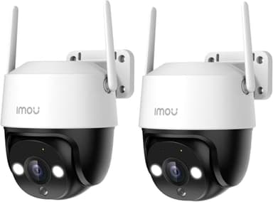 Imou Kit Telecamera Wi-Fi Esterno 2K Visione Notturna a Colori, Telecamera WiFi 360° 3MP, IP66, Tracciamento Intelligente, Rilevamento Umano con Faretto e Sirena, Audio Bidirezionale, 2,4Ghz Pack 2