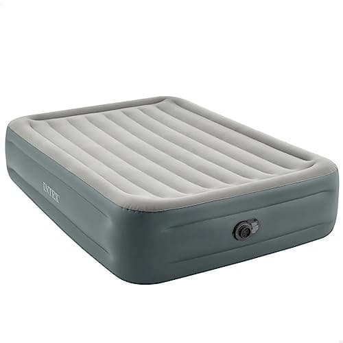Intex 64126ND - Materasso Dura-Beam Essential Rest Matrimoniale, con Pompa Elettrica Incorporata, 152x203x46 cm