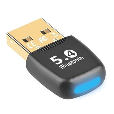 SHUBEIEUMI Adattatore Bluetooth 5.4 USB per PC, Dongle Bluetooth Bluetooth Stick Dongle (EDR & BLE), per PC Laptop Desktop Computer, Compatibile con Windows 11/10/8.1/7