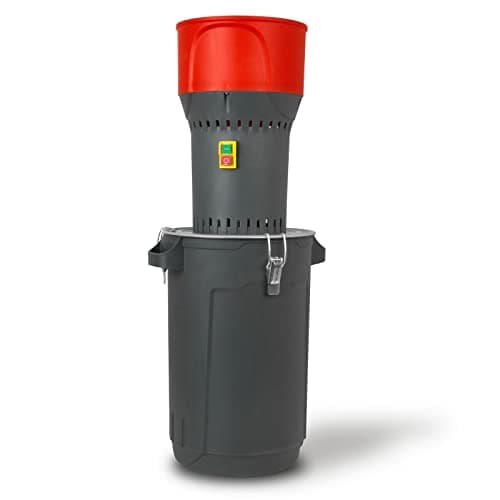 EBERTH Mulino Elettrico per Cereali con 25L Secchio, Motore Elettrico 1000 Watt, Tramoggia da 6L, 300kg/h, lama in acciaio inox, 5 setacci inclusi, Macina Professionale per Produzione di Mangimi