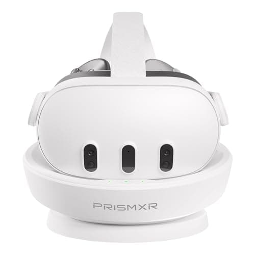 PRISMXR Dock di ricarica compatibile con Meta Quest 3 Accessori Stazione di ricarica rapida per Oculus Quest 3 e controller con 2 batterie ricaricabili (Carina D1)
