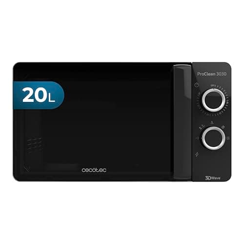 Cecotec Forno a Microonde ProClean 3030 da 20 Litri, 700 W, Rivestimento Ready2Clean, 6 livelli di funzionamento, Timer 30 min, Modalità scongelamento, Colore nero