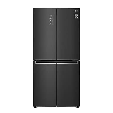 LG GMB844MC4E Frigorifero Multidoor Slim, Classe E, 530L, Wi-Fi, Porte piatte, Door & Linear Cooling, Cassetto con Selettore Umidità, Filtro Odori Pure N Fresh, Smart Diagnosis, Total No Frost, Nero