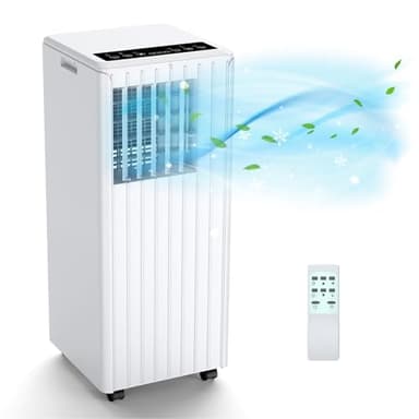 JustSmart Climatizzatore Portatile 7000 BTUs, Condizionatori Portatili 3-in-1, Raffreddamento, Ventilatore 2 Velocità, 36L/Day Deumidificazione, Modalità Sleep, 24H Timer