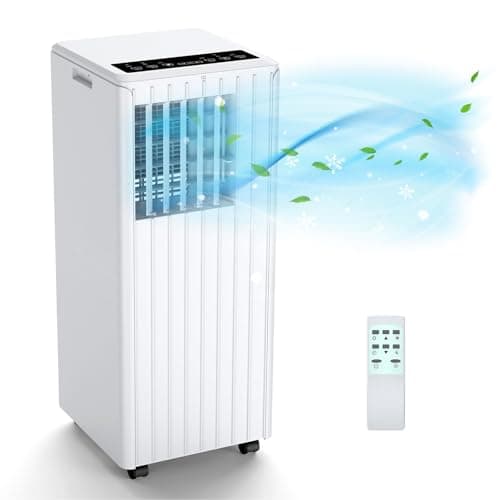 JustSmart Climatizzatore Portatile 7000 BTUs, Condizionatori Portatili 3-in-1, Raffreddamento, Ventilatore 2 Velocità, 36L/Day Deumidificazione, Modalità Sleep, 24H Timer