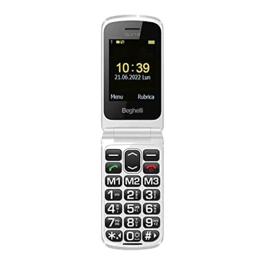 Beghelli - Telefono Salvalavita SLV18 per Anziani, Conchiglia gsm con Tasto SOS, Grandi Tasti, Display 2.4", Chiamata Rapida, Leggero, Multifunzione, Servizio 24/24, Fotocamera