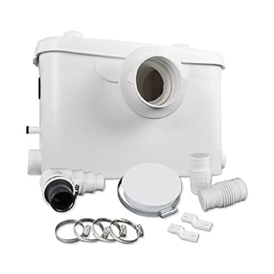Trituratore Sanitario Maceratore Pompa 400W con motore silenzioso, design sottile e filtro a carbone per WC, doccia, lavandino, vasca da bagno, condizionatore d'aria o lavatrice 