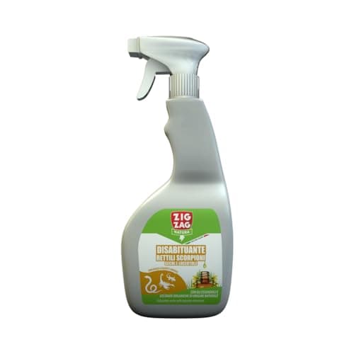 Zig Zag Disabituante Rettili Scorpioni Gechi e Lucertole, Repellente Natural, per Ambienti Domestici e Industriali, 750 ml