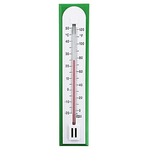 Termometro per ambienti accurato, per misurare la temperatura ambiente, per casa, ufficio, giardino o serra, facile da montare alla parete (verde)