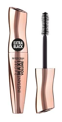 Deborah Milano - Mascara 24 Ore Instant Maxi Volume Extra Black, Effetto Volumizzante e Allungante a Lunga Durata, Dona Ciglia Idratate e Incurvate, 12 ml